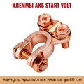 Клеммы АКБ в комплекте StartVOLT латунь, прижимная планка до 50 мм Asia type 3 SBT006