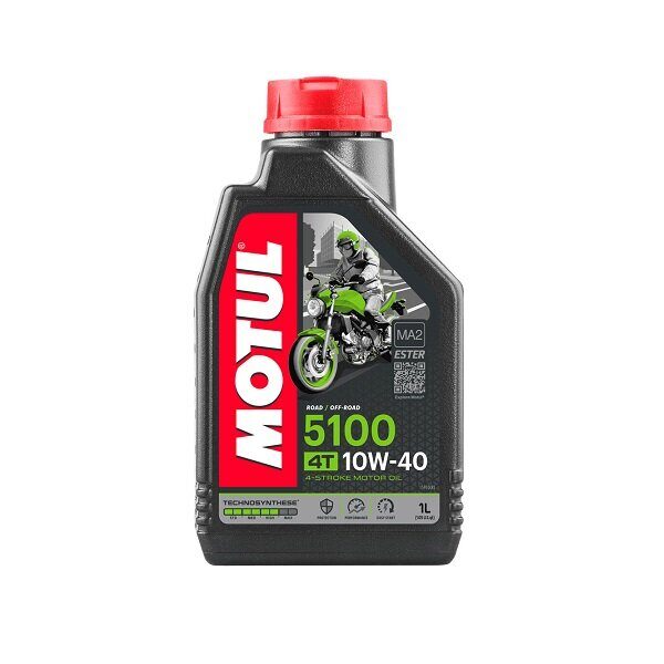 10W-40 MOTUL 5100 4T Масло моторное для 4-тактных двигателей полусинтетическое 1л 104066